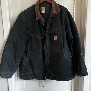 Carhartt Men's Black and Brown Traditional Arctic Jacket